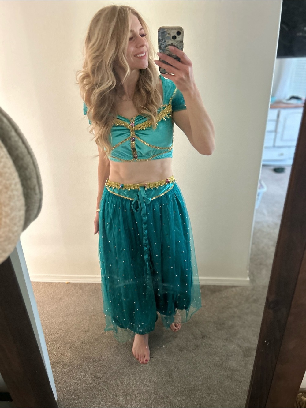 Teal Embellished Genie/ Jasmine outfit - Women's